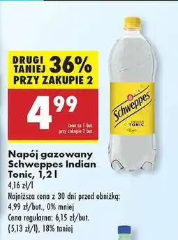 Biedronka Napój gazowany Schweppes Indian Tonic, 1,2 l oferta