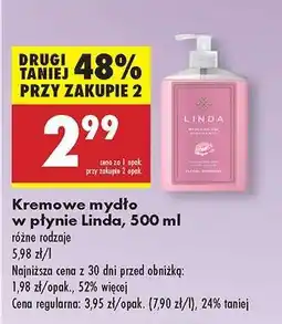 Biedronka Kremowe mydło w płynie Linda, 500 ml oferta