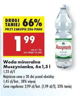 Biedronka Woda mineralna Muszynianka, 6x1,5 l oferta