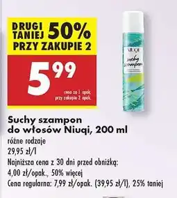 Biedronka Suchy szampon do włosów Niuqi 200 ml oferta