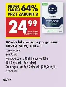 Biedronka Woda lub balsam po goleniu NIVEA MEN , 100 ml oferta