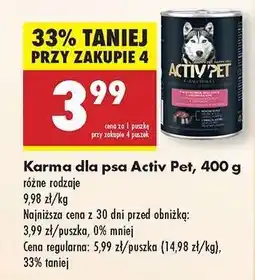 Biedronka Karma dla psa Activ Pet, 400 g oferta
