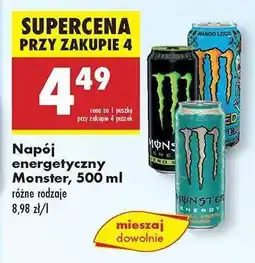 Biedronka Napój energetyczny Monster 500 ml oferta