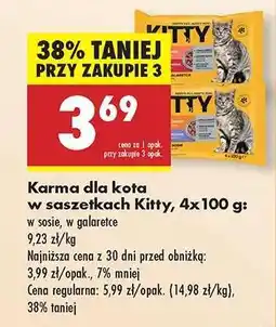 Biedronka Karma dla kota w saszetkach Kitty, 4x100 g oferta