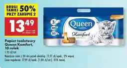 Biedronka Papier toaletowy Queen Komfort 10 rolek oferta