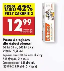 Biedronka Pasta do zębów dla dzieci Elmex oferta