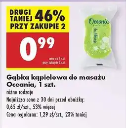 Biedronka Gąbka kąpielowa do masażu Oceania , 1 szt oferta