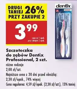 Biedronka Szczoteczka do zębów Dentix Professional, 2 szt oferta