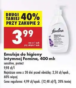 Biedronka Emulsja do higieny intymnej Femina, 400 ml oferta