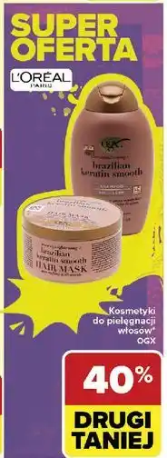 Carrefour Maska do włosów Ogx Brazilian Keratin Smooth oferta