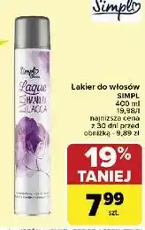 Carrefour Lakier do włosów Simpl oferta