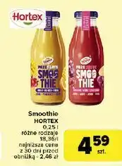 Carrefour Smoothie winogrona wiśnia siemię lniane jabłko banan aronia burak Hortex Przetarte oferta