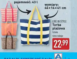 ALDI Torba plażowa Live in Style oferta