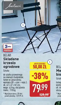 ALDI Krzesło składane Belavi oferta