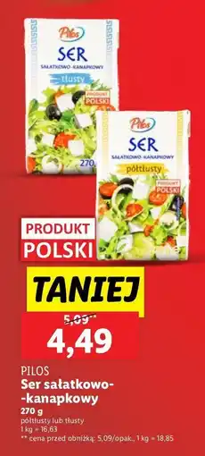 Lidl Ser sałatkowo-kanapkowy półtłusty Pilos oferta