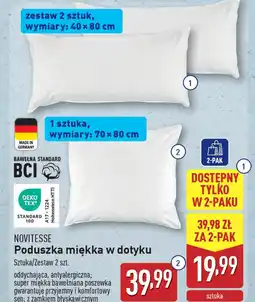 ALDI Poduszka miękka w dotyku Novitesse oferta