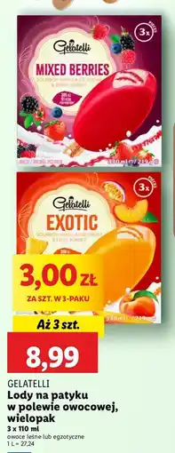 Lidl Lody egzotyczne Gelatelli oferta