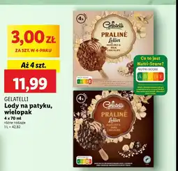 Lidl Lody praline hazelnut & milk chocolate Gelatelli oferta