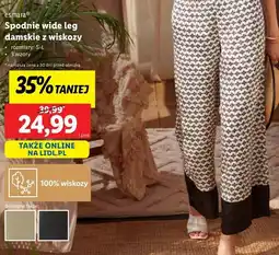 Lidl Spodnie damskie wide leg 36-44 Esmara oferta