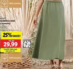 Lidl Spódnica damska midi Esmara oferta