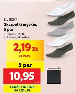 Lidl Skarpetki męskie rozm. 39-46 Livergy oferta