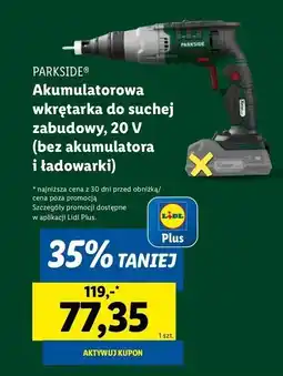Lidl Wiertarko-wkrętarka akumulatorowa 20 v Parkside oferta