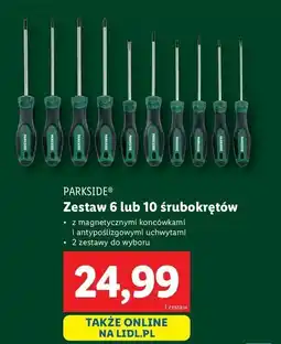 Lidl Zestaw śrubokrętow Parkside oferta
