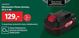 Lidl Akumulator litowo-jonowy 20v 4ah Parkside oferta