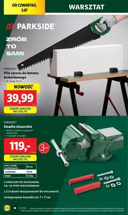 Lidl Imadło Parkside oferta