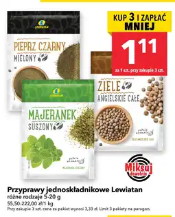 Lewiatan Przyprawy różne rodzaje 5-20g Lewiatan oferta