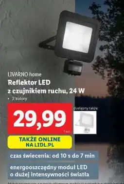 Lidl LIVARNO home Reflektor LED z czujnikiem ruchu, 24 W oferta