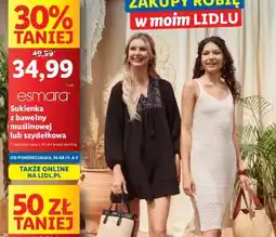 Lidl Sukienka z bawełny muślinowej lub szydełkowa oferta