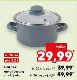 Kaufland Garnek emaliowany z pokrywką oferta