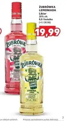 Kaufland Likier 18% arbuz z cytryną Żubrówka Hard Lemonade oferta