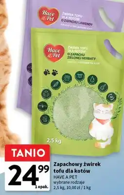 Intermarche Żwirek dla kota zielona herbata Have A Pet oferta
