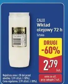 ALDI Wkład olejowy do znicza 72 h 220 g Calix oferta