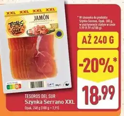ALDI Szynka serrano Tesoros Del Sur oferta