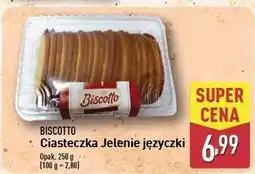 ALDI Ciastka jelenie języczki Biscotto oferta