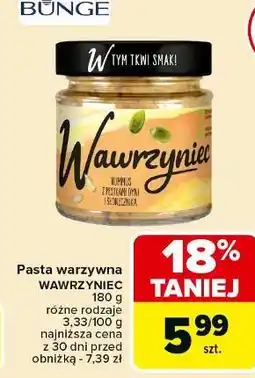 Carrefour Hummus z pestkami dyni i słonecznika Wawrzyniec oferta