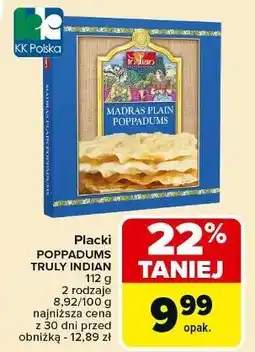 Carrefour Naleśniki indyjskie cienkie chrupiące Truly Indian oferta