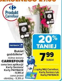 Carrefour Bukiet goździków 50 cm Carrefour oferta
