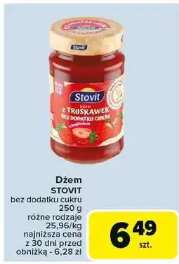 Carrefour Dżem truskawkowy bez dodatku cukru Stovit oferta