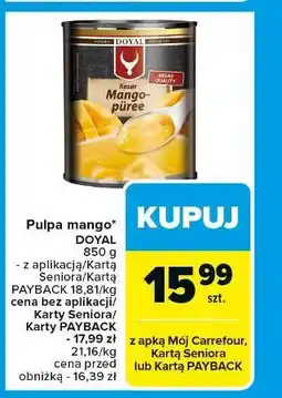 Carrefour Puree z mango Doyal oferta