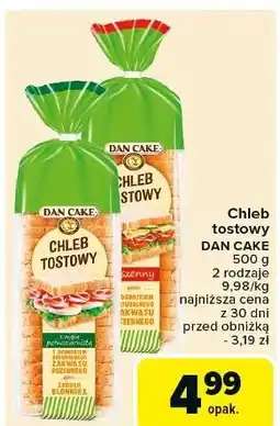 Carrefour Chleb tostowy pełnoziarnisty Dan Cake oferta