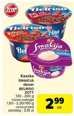 Carrefour Kaszka śmietankowa Zott Smakija oferta