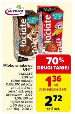 Carrefour Mleko truskawkowe Łaciate oferta