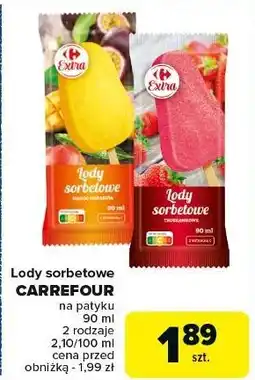 Carrefour Lody sorbetowe mango-marakuja Carrefour Extra oferta