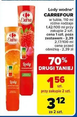 Carrefour Lód truskawkowy Carrefour Extra oferta