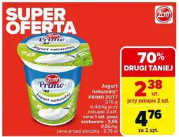 Carrefour Jogurt naturalny Zott Primo oferta