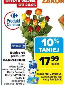 Carrefour Bukiet róż premium kolor chłodny Carrefour oferta